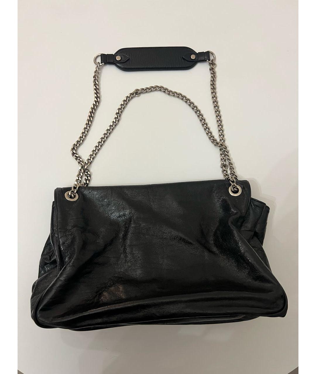 ICEBERG Черная сумка через плечо из лакированной кожи, фото 3