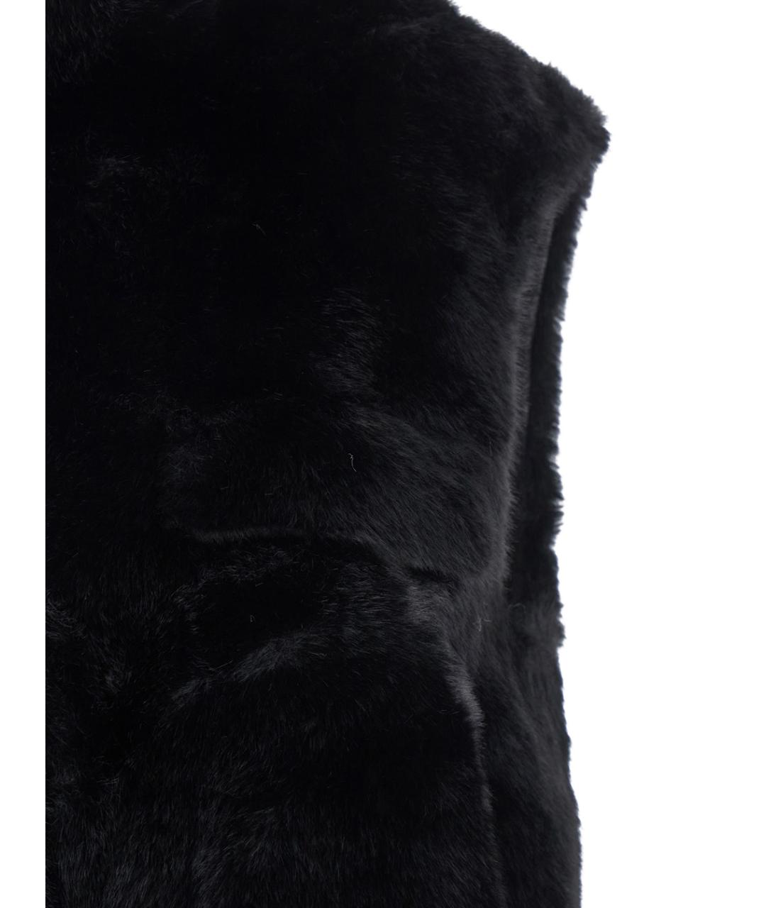 GIOVANNI PARIS Черный меховой жилет, фото 3