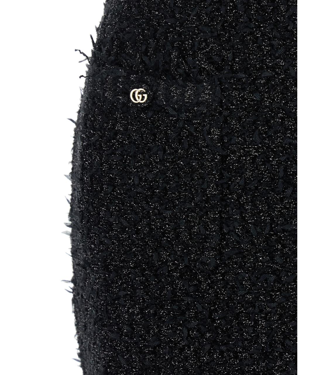 GUCCI Черная юбка мини, фото 3