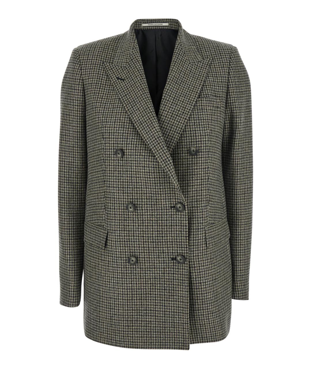 TAGLIATORE Коричневый шерстяной жакет/пиджак, фото 1