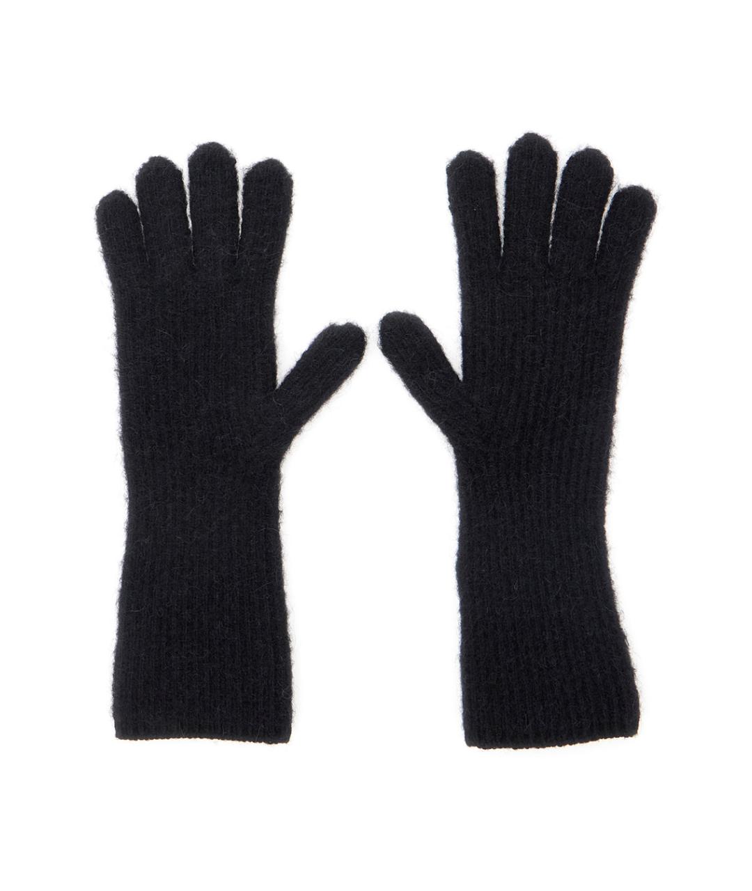 JACQUEMUS Черные шерстяные перчатки, фото 2