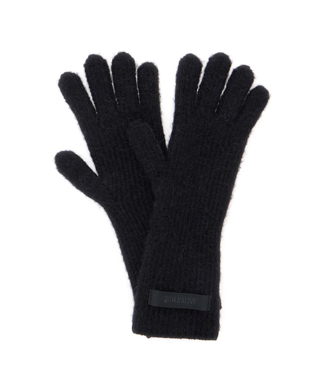 JACQUEMUS Черные шерстяные перчатки, фото 3
