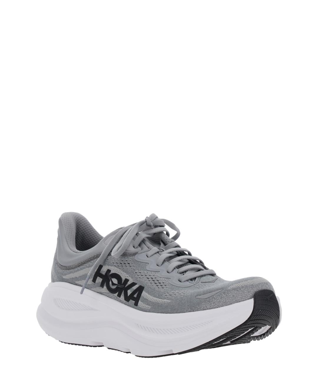 HOKA Серые текстильные кроссовки, фото 2