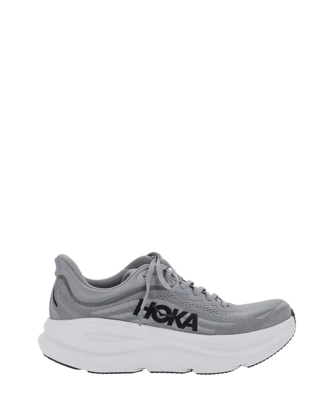 HOKA Серые текстильные кроссовки, фото 1