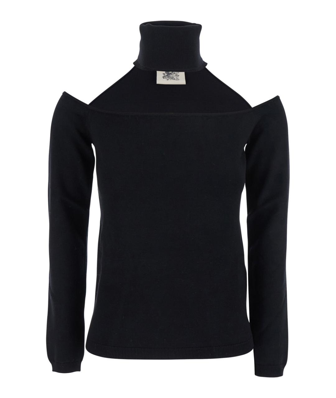 SEMICOUTURE Черная вискозная водолазка, фото 1