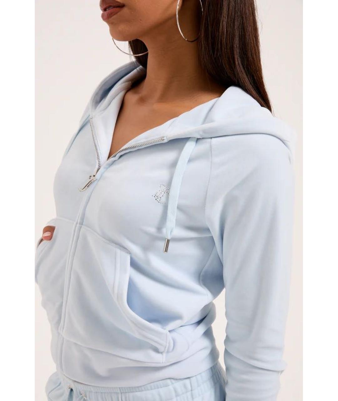 JUICY COUTURE Голубой велюровый спортивные костюмы, фото 4