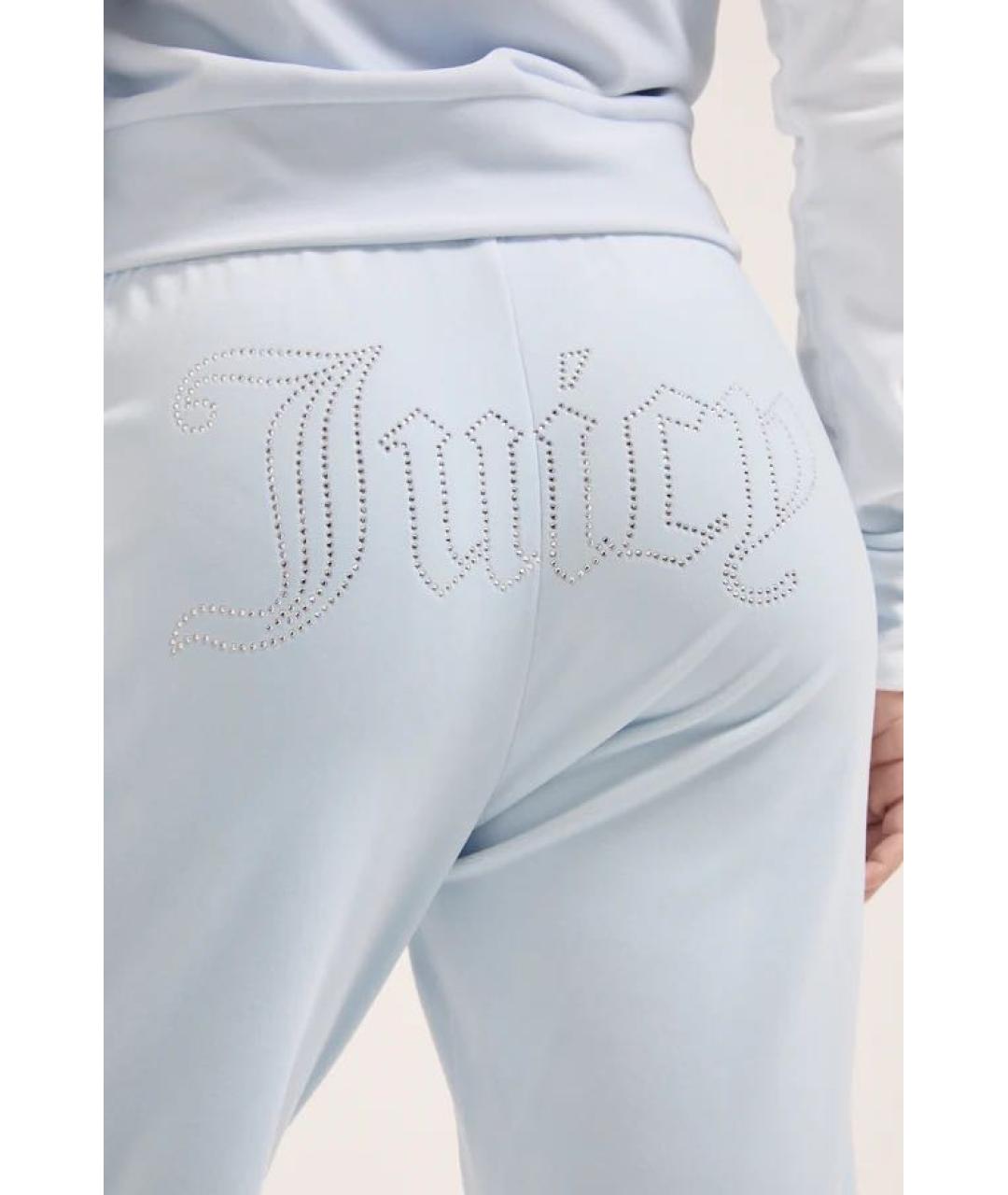 JUICY COUTURE Голубой велюровый спортивные костюмы, фото 7