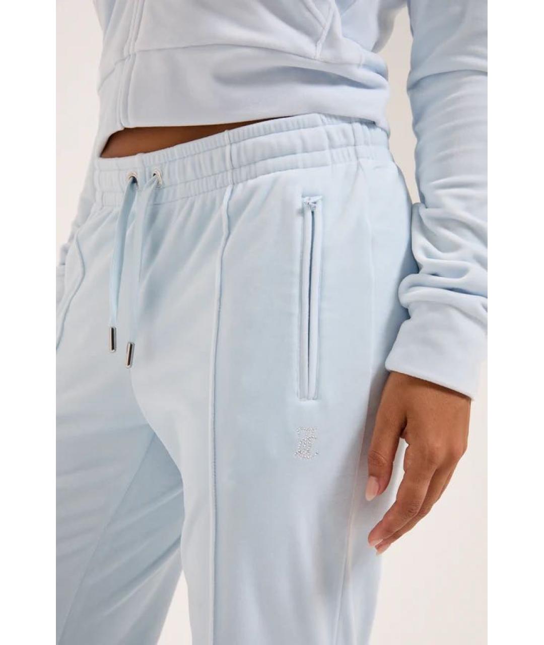 JUICY COUTURE Голубой велюровый спортивные костюмы, фото 6