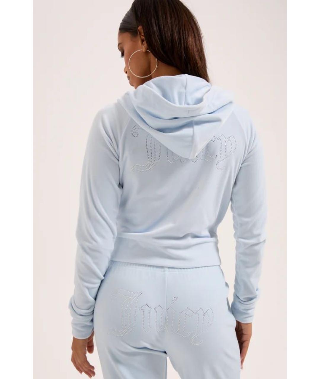 JUICY COUTURE Голубой велюровый спортивные костюмы, фото 3