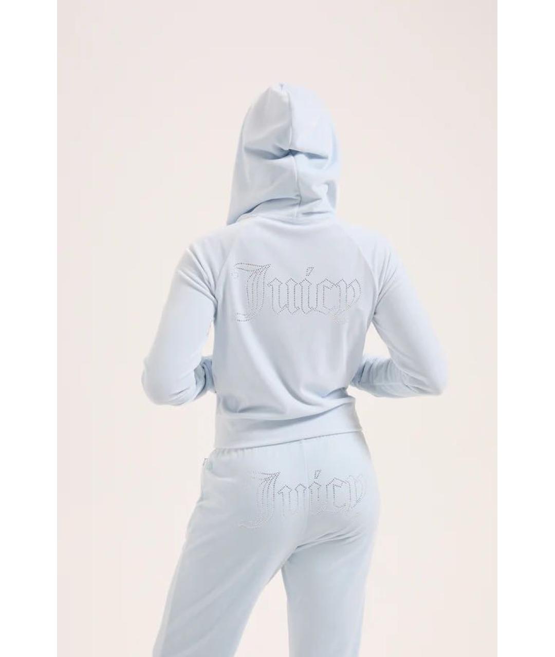 JUICY COUTURE Голубой велюровый спортивные костюмы, фото 2