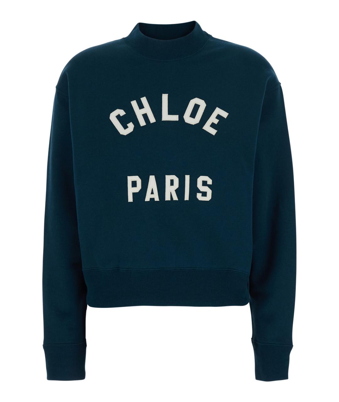 CHLOE Синий хлопковый джемпер / свитер, фото 1