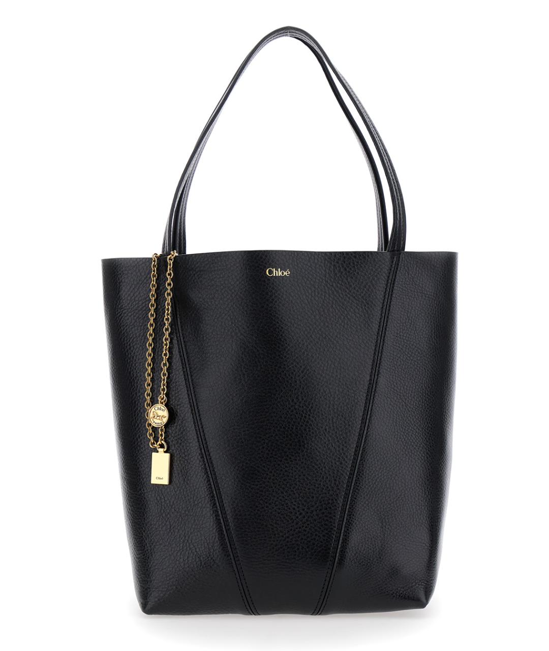 CHLOE Черная кожаная сумка через плечо, фото 1