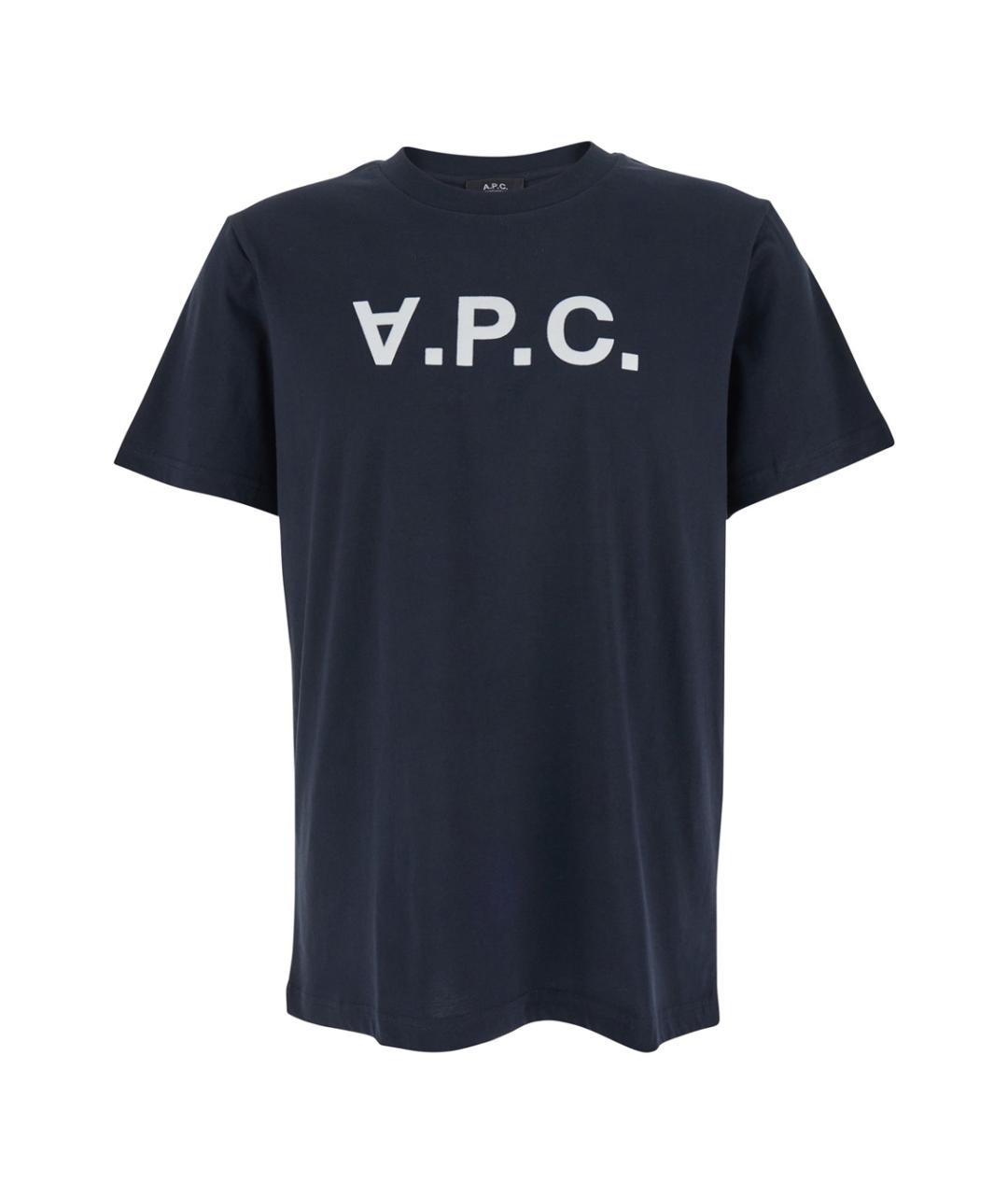 A.P.C. Синяя хлопковая футболка, фото 1