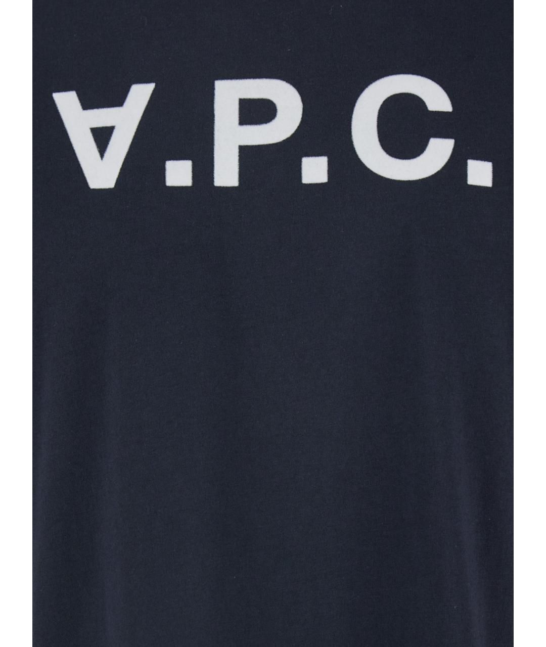A.P.C. Синяя хлопковая футболка, фото 3