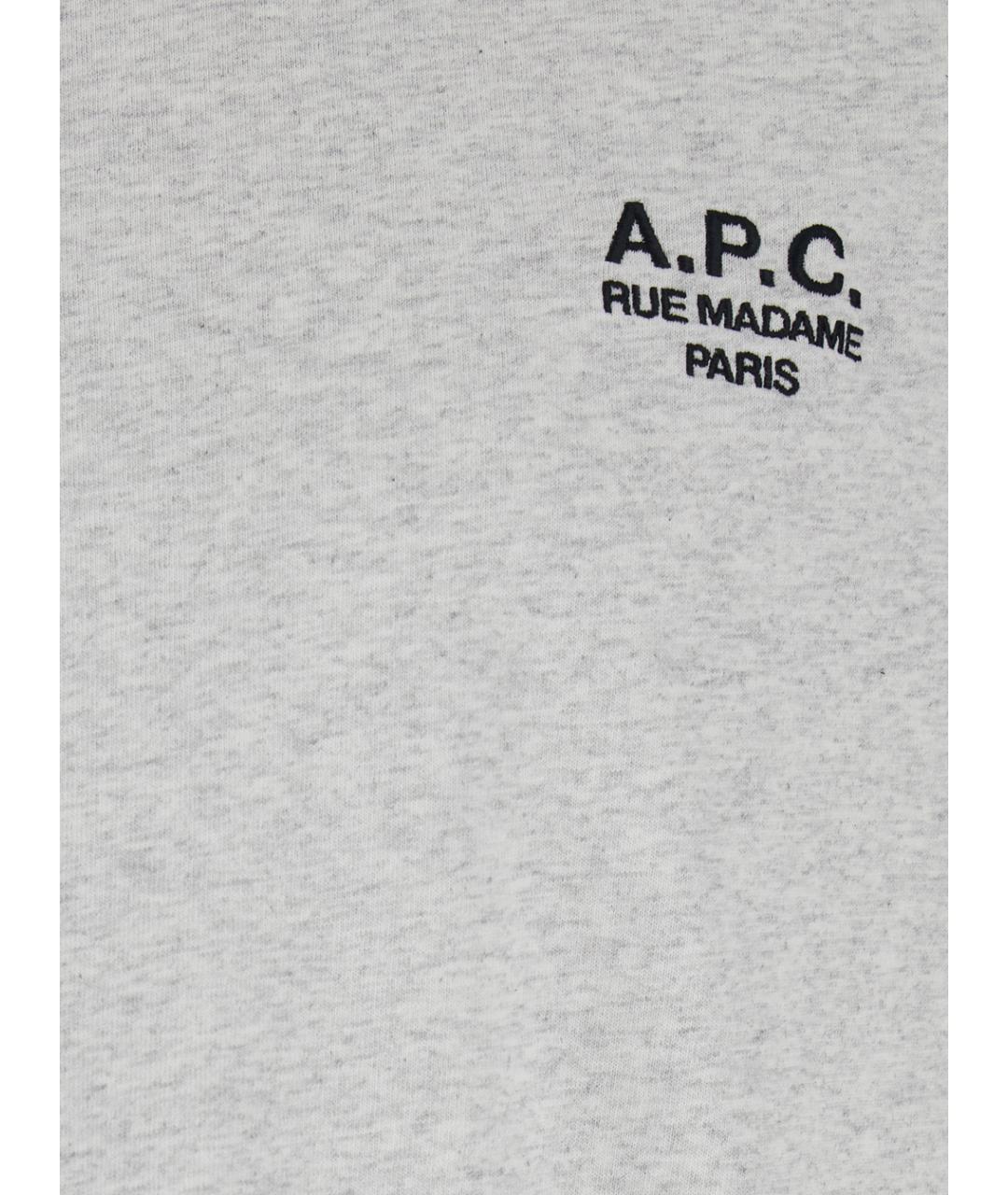 A.P.C. Серая хлопковая футболка, фото 3