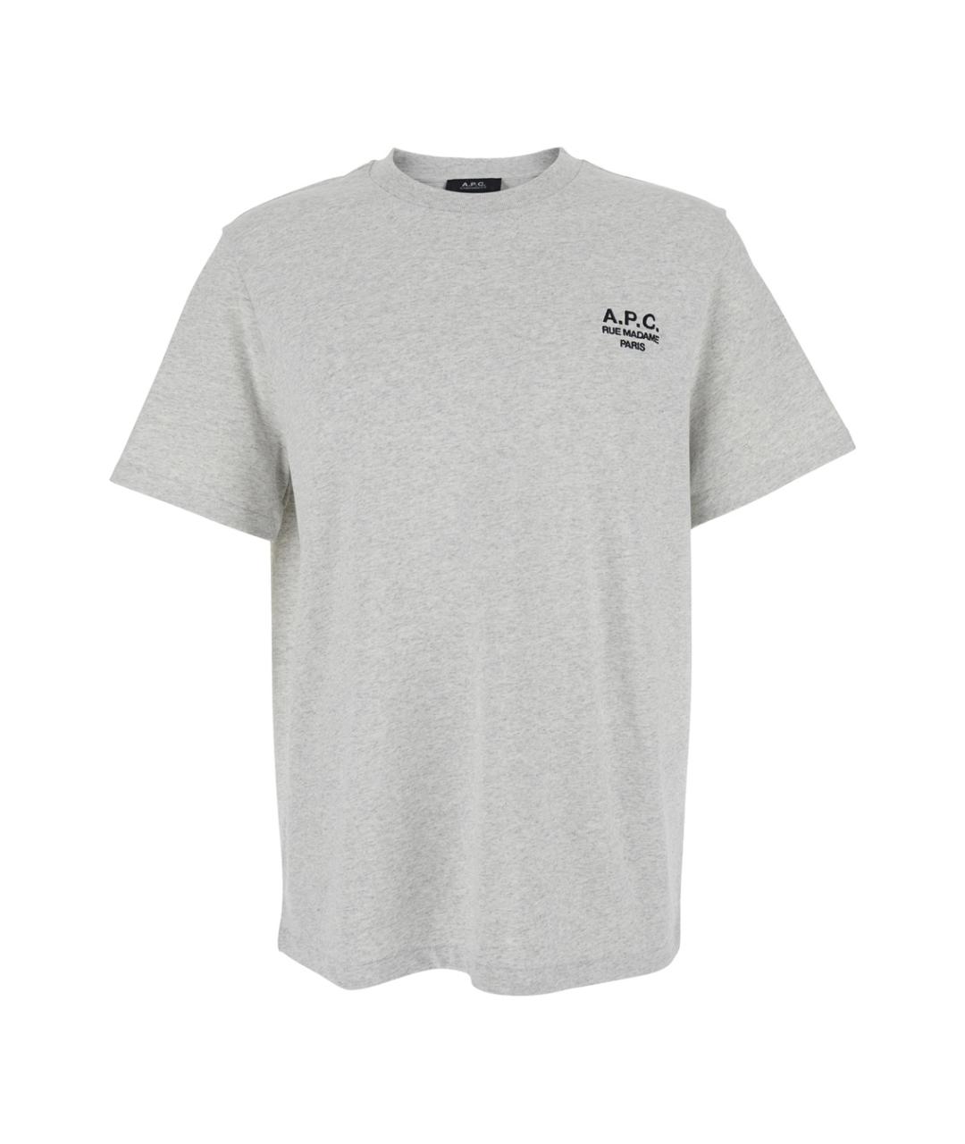 A.P.C. Серая хлопковая футболка, фото 1