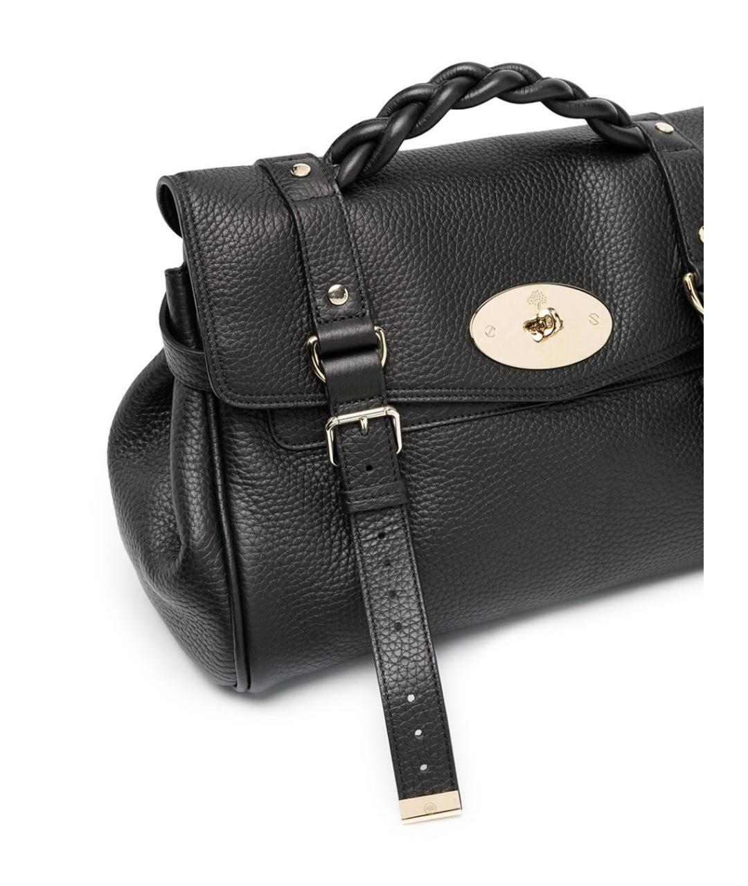 MULBERRY Черная кожаная сумка с короткими ручками, фото 3