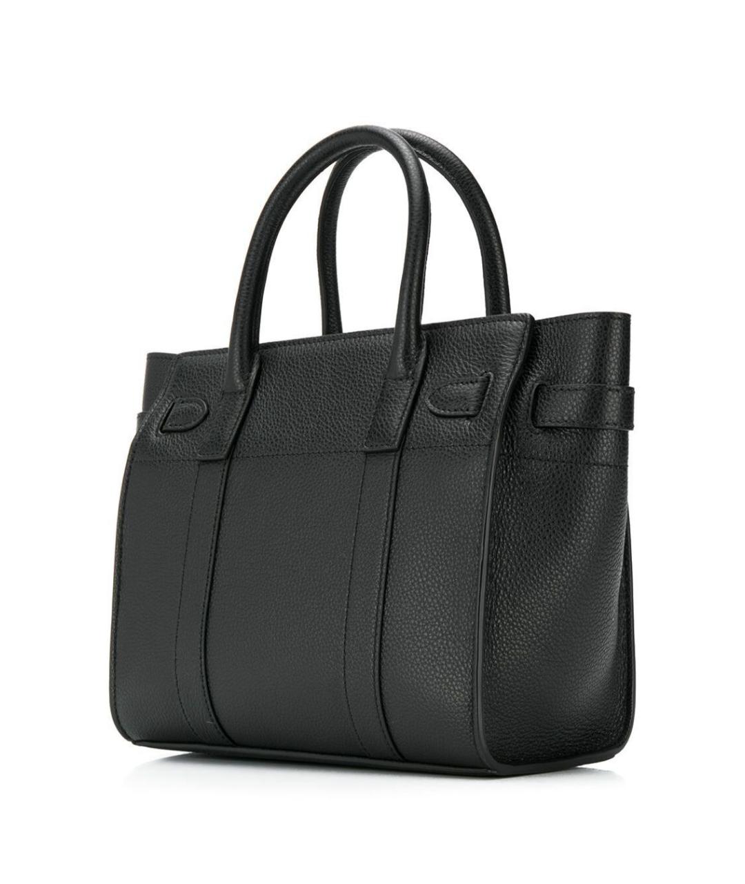 MULBERRY Черная кожаная сумка с короткими ручками, фото 2