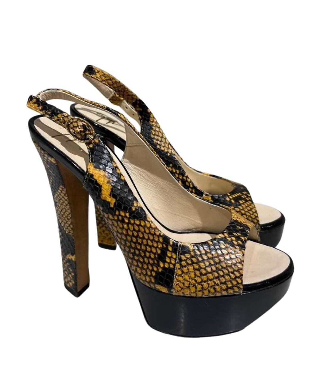 GIUSEPPE ZANOTTI DESIGN Мульти кожаные босоножки, фото 1