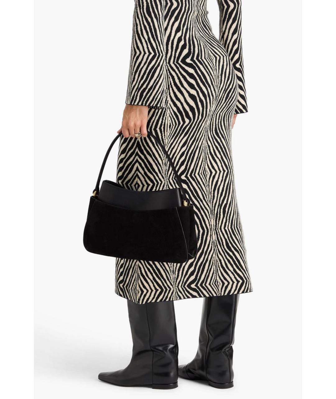 NEOUS Черная замшевая сумка с короткими ручками, фото 2