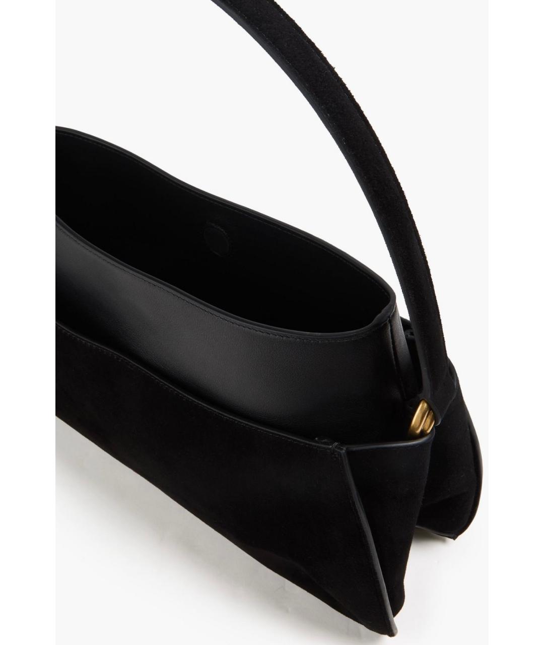 NEOUS Черная замшевая сумка с короткими ручками, фото 4
