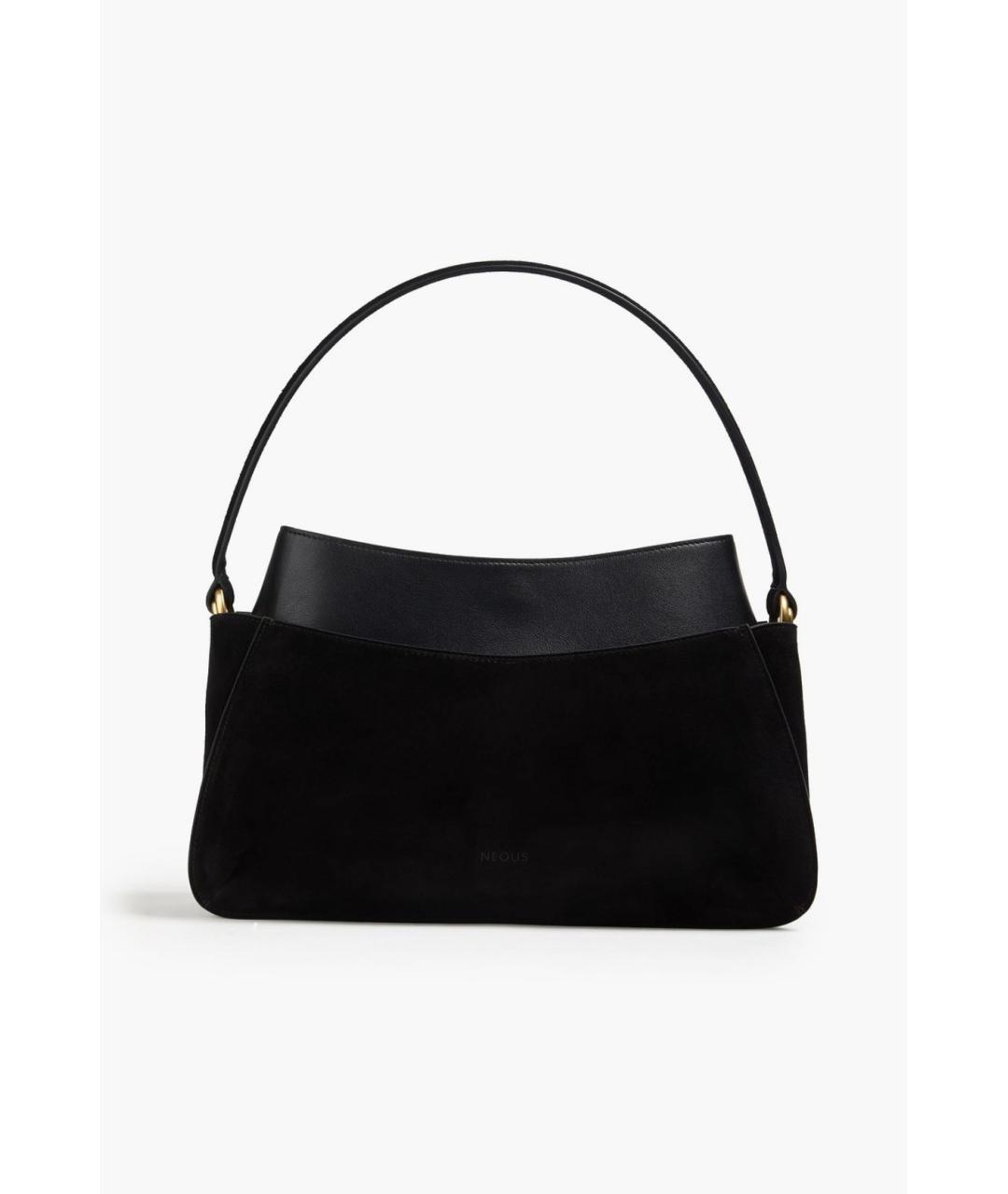 NEOUS Черная замшевая сумка с короткими ручками, фото 5