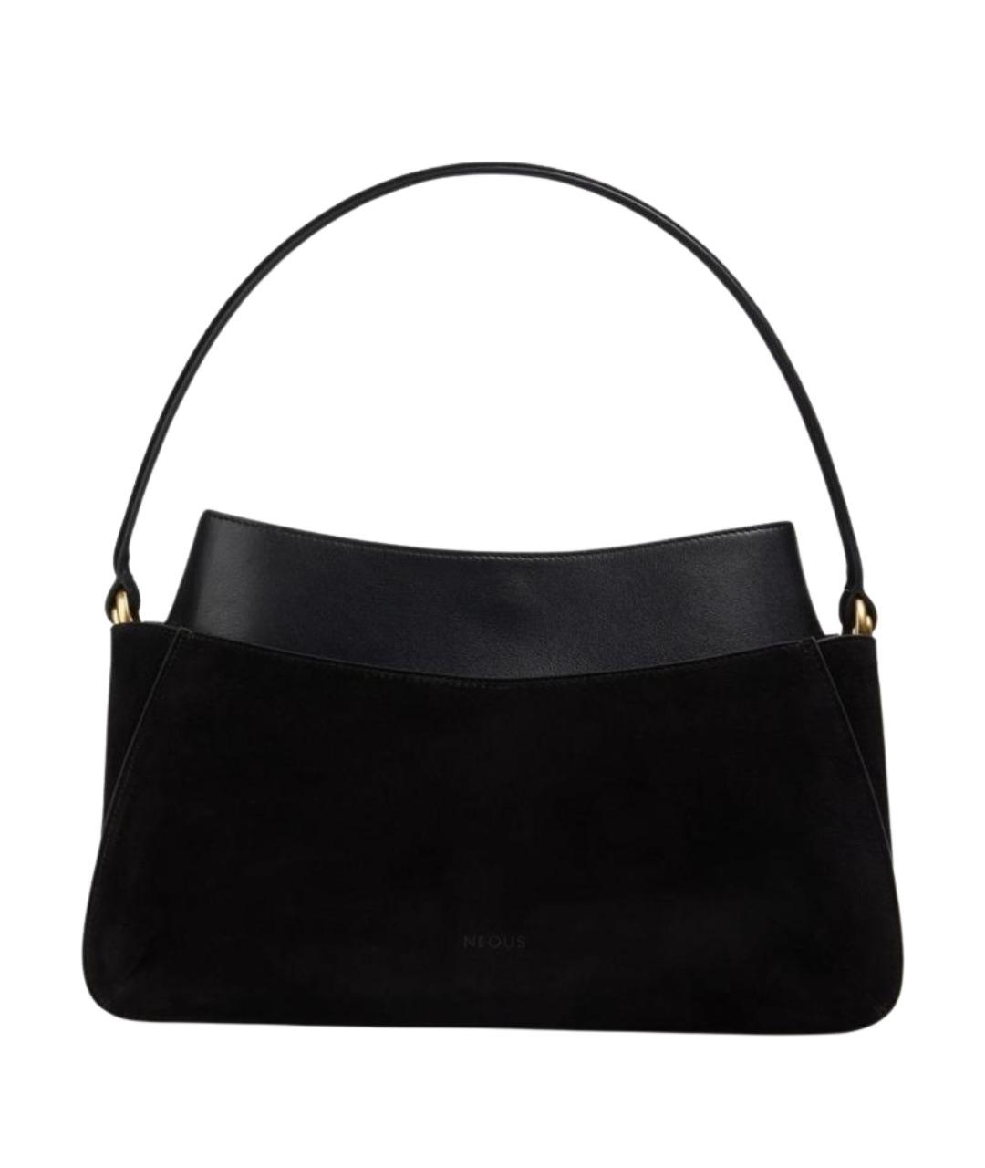 NEOUS Черная замшевая сумка с короткими ручками, фото 1