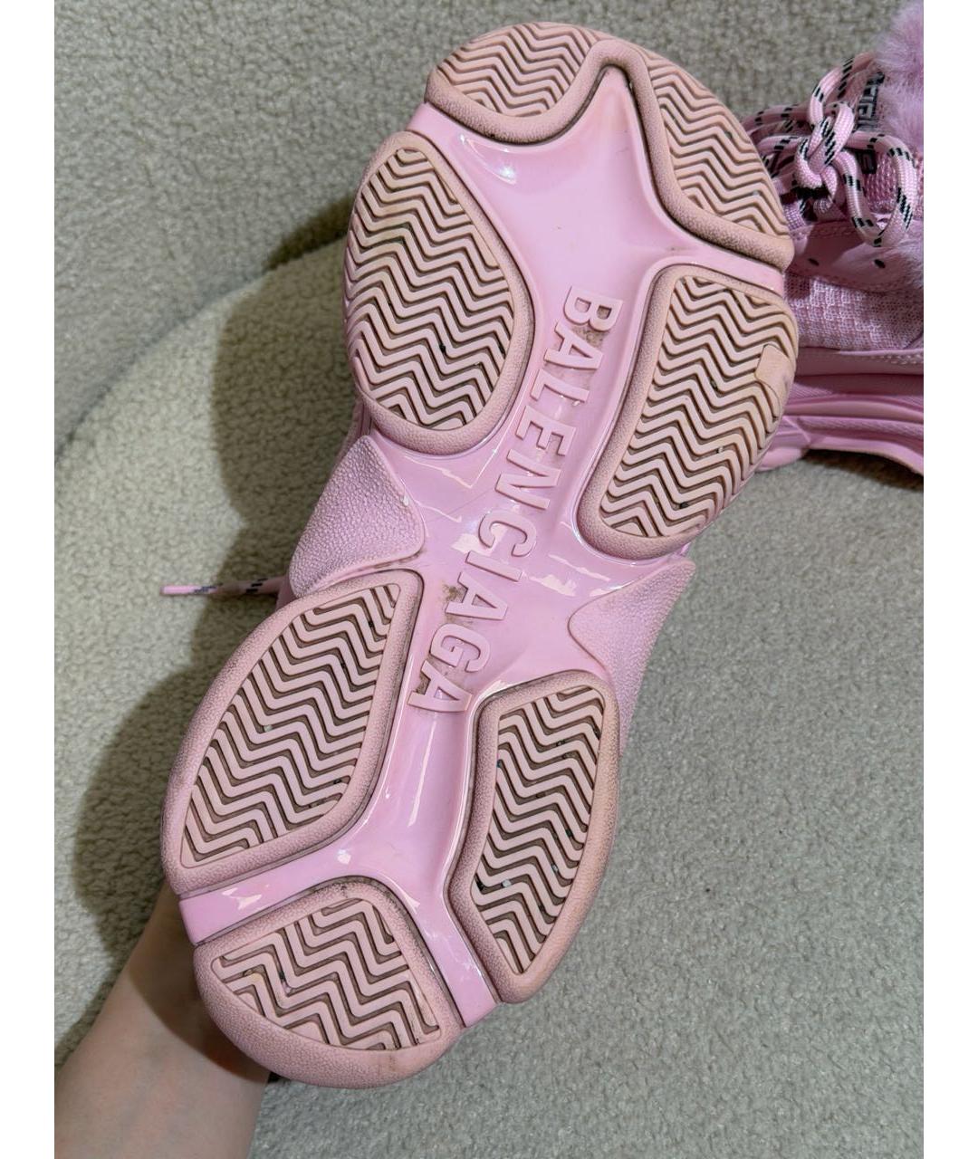 BALENCIAGA Розовые текстильные кроссовки, фото 8