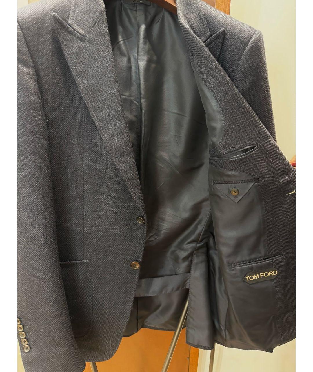 TOM FORD Синий шерстяной пиджак, фото 4