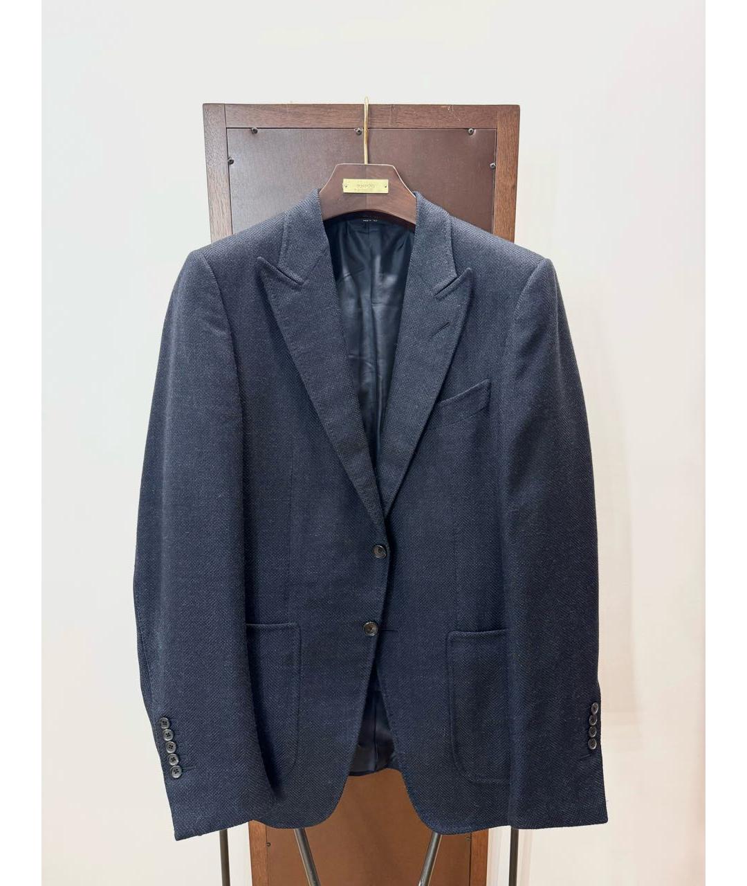 TOM FORD Синий шерстяной пиджак, фото 5