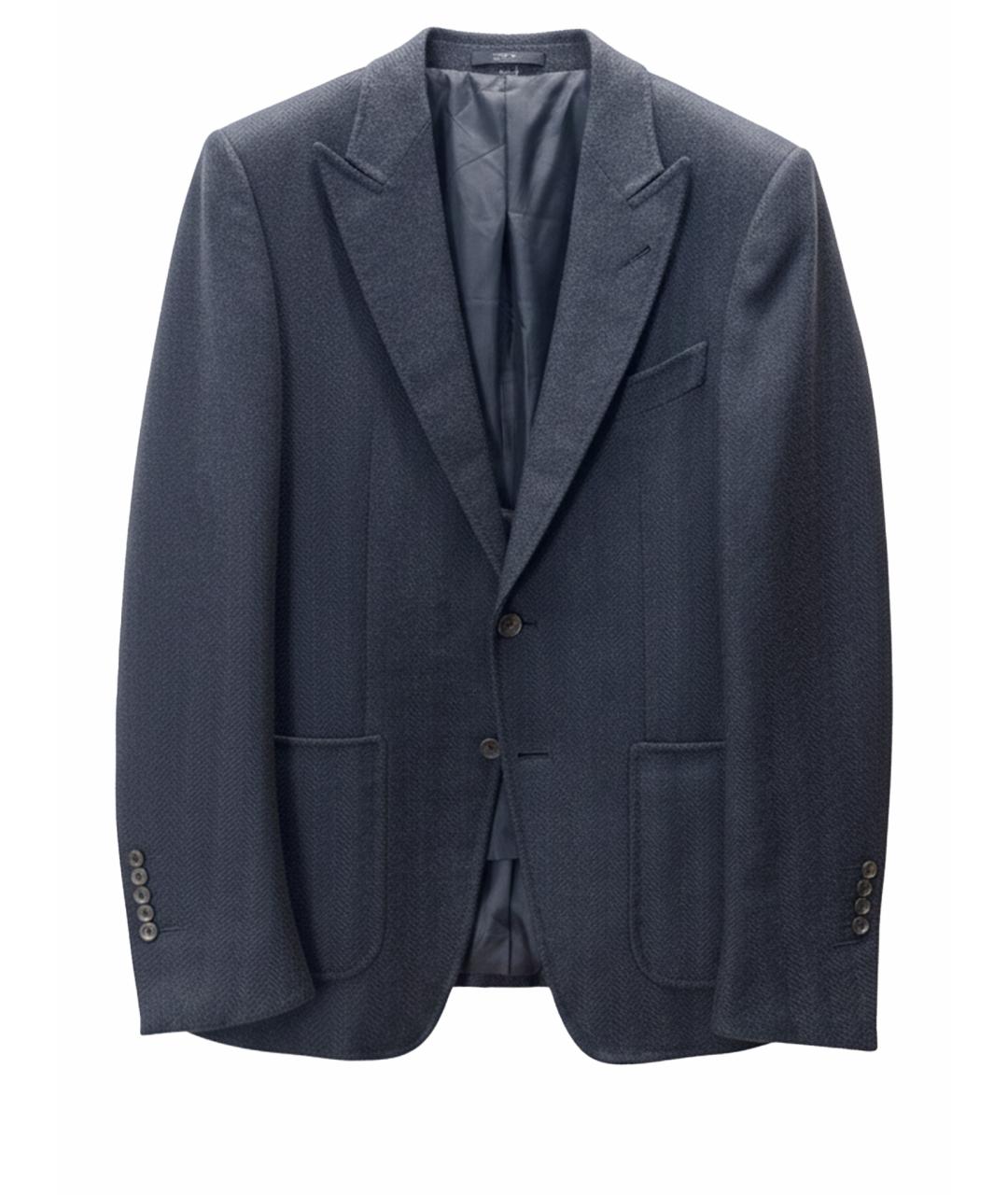 TOM FORD Синий шерстяной пиджак, фото 1