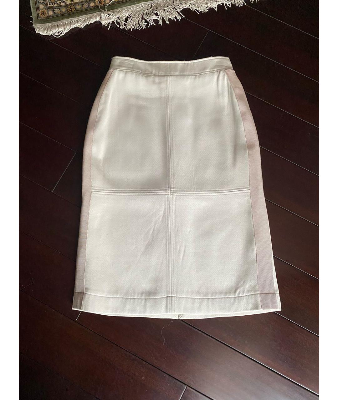 LANVIN Белая шерстяная юбка миди, фото 2