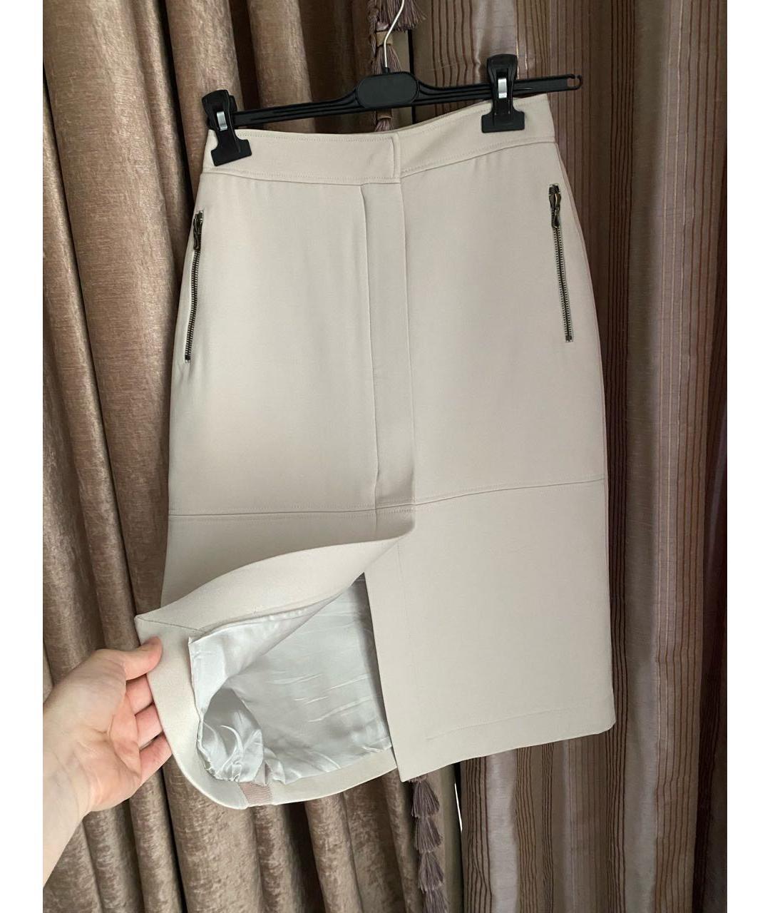 LANVIN Белая шерстяная юбка миди, фото 7