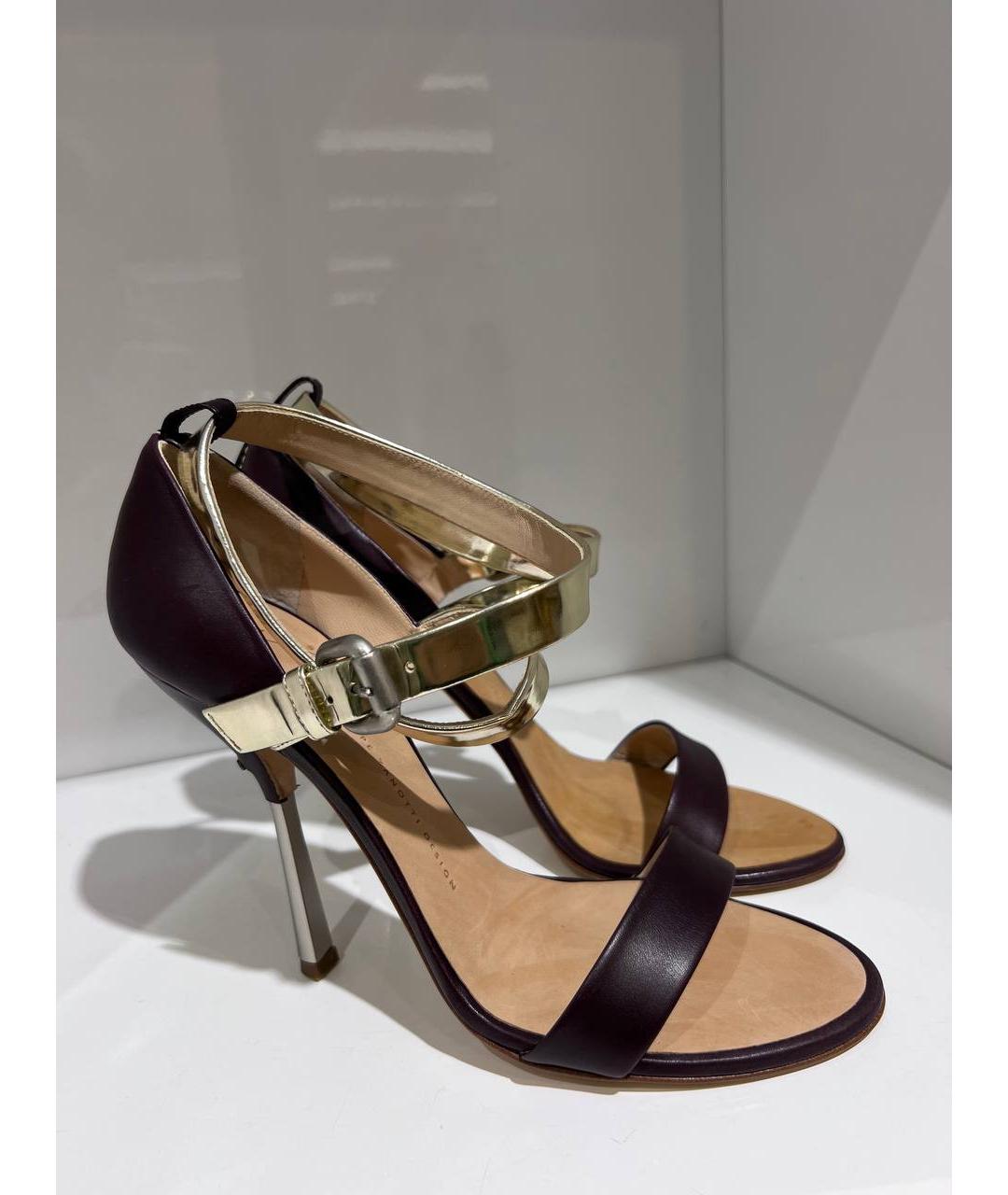 GIUSEPPE ZANOTTI DESIGN Черные кожаные босоножки, фото 3