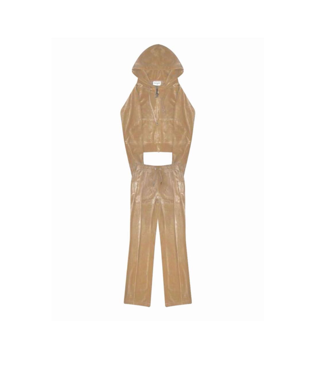 JUICY COUTURE Бежевый велюровый спортивные костюмы, фото 7