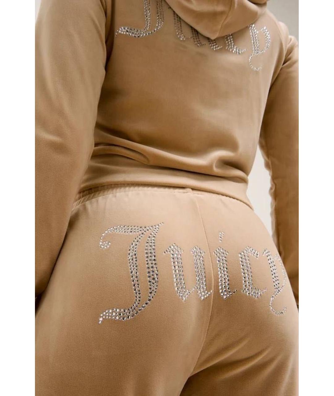 JUICY COUTURE Бежевый велюровый спортивные костюмы, фото 3