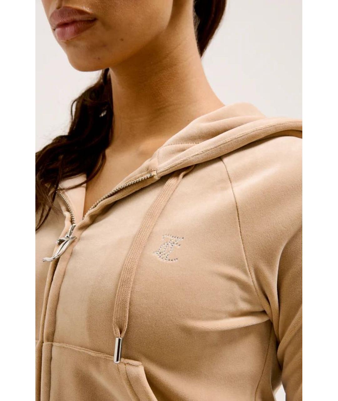 JUICY COUTURE Бежевый велюровый спортивные костюмы, фото 5