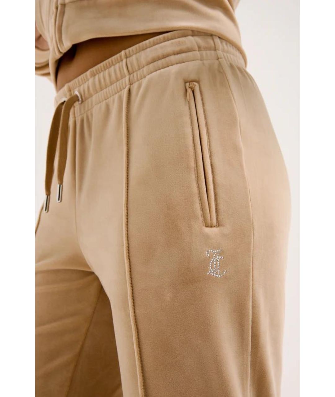 JUICY COUTURE Бежевый велюровый спортивные костюмы, фото 6