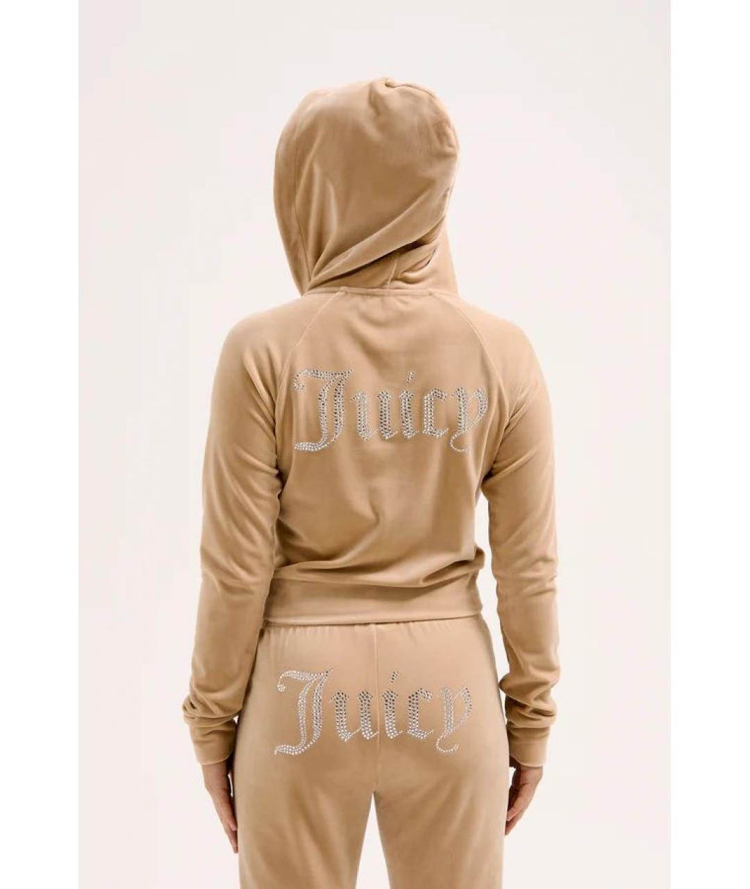JUICY COUTURE Бежевый велюровый спортивные костюмы, фото 4