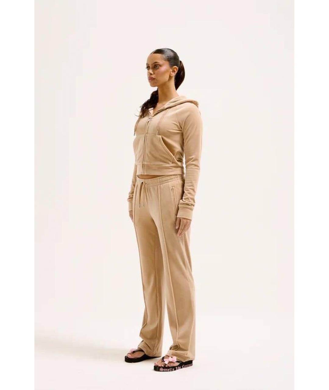 JUICY COUTURE Бежевый велюровый спортивные костюмы, фото 2