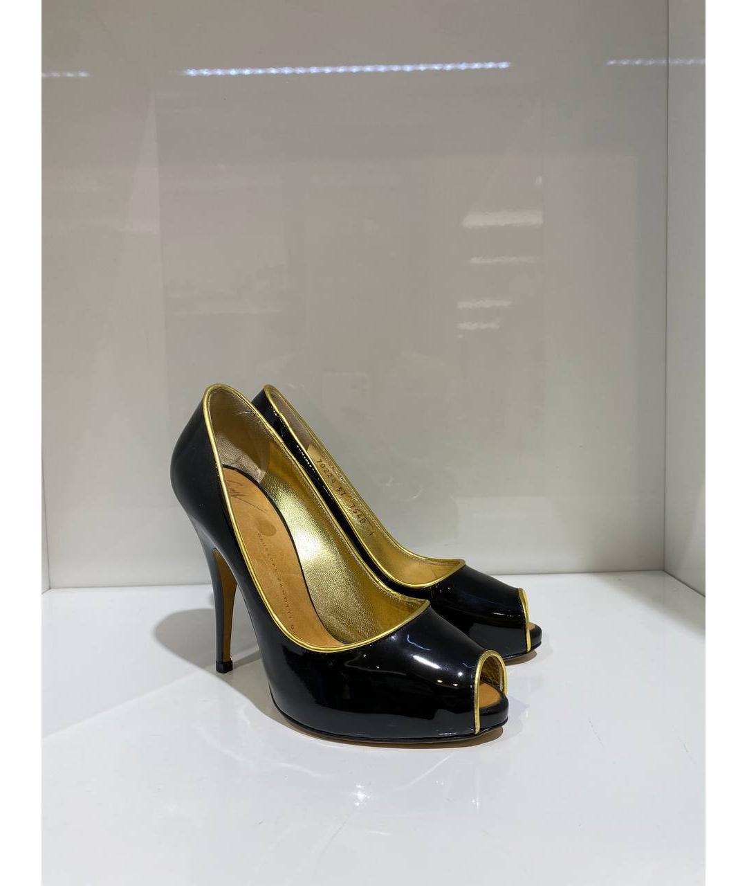 GIUSEPPE ZANOTTI DESIGN Черные туфли из лакированной кожи, фото 2