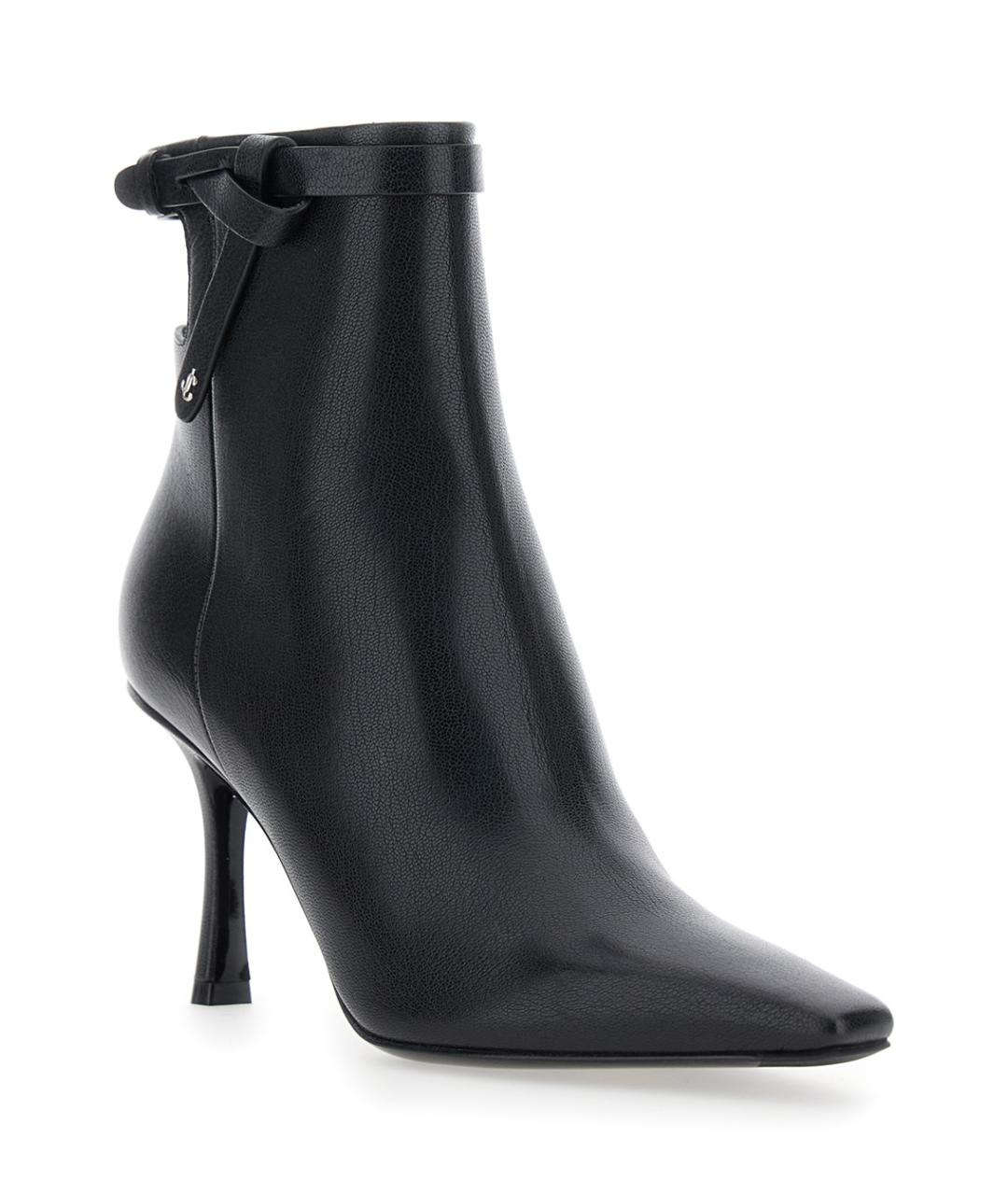 JIMMY CHOO Черные кожаные ботильоны, фото 2