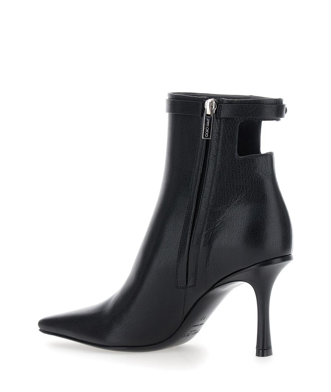 JIMMY CHOO Черные кожаные ботильоны, фото 3