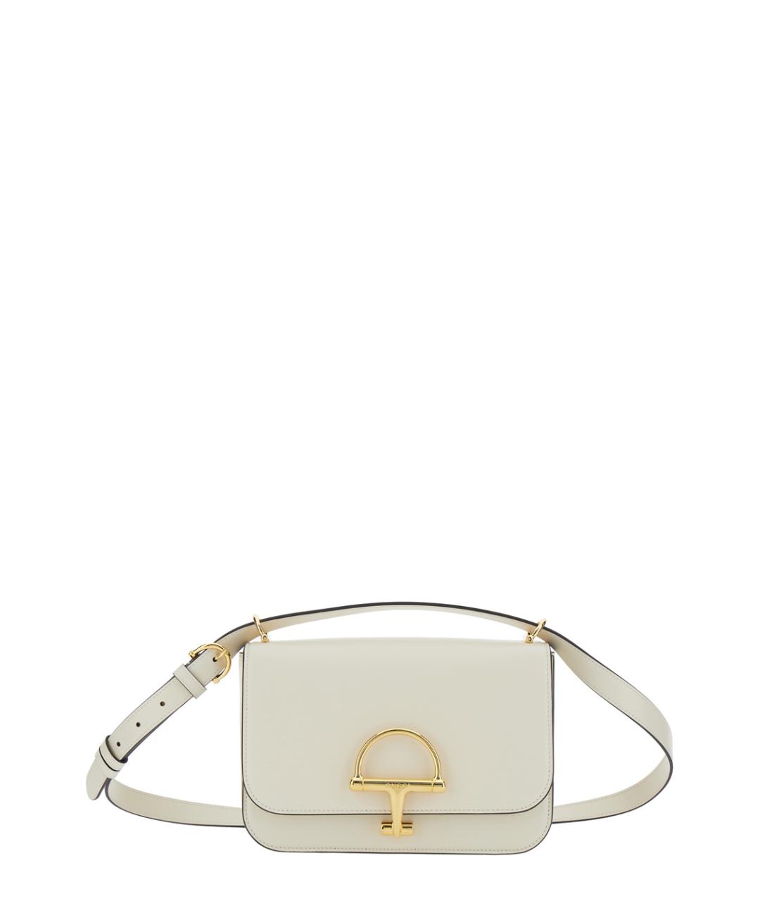 GUCCI Белая кожаная сумка через плечо, фото 2