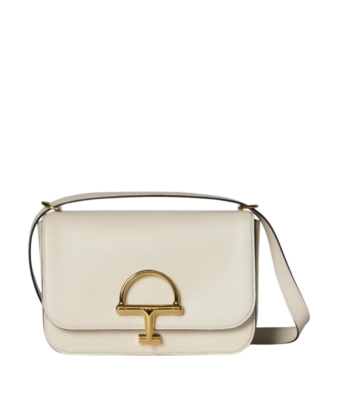 GUCCI Белая кожаная сумка через плечо, фото 1