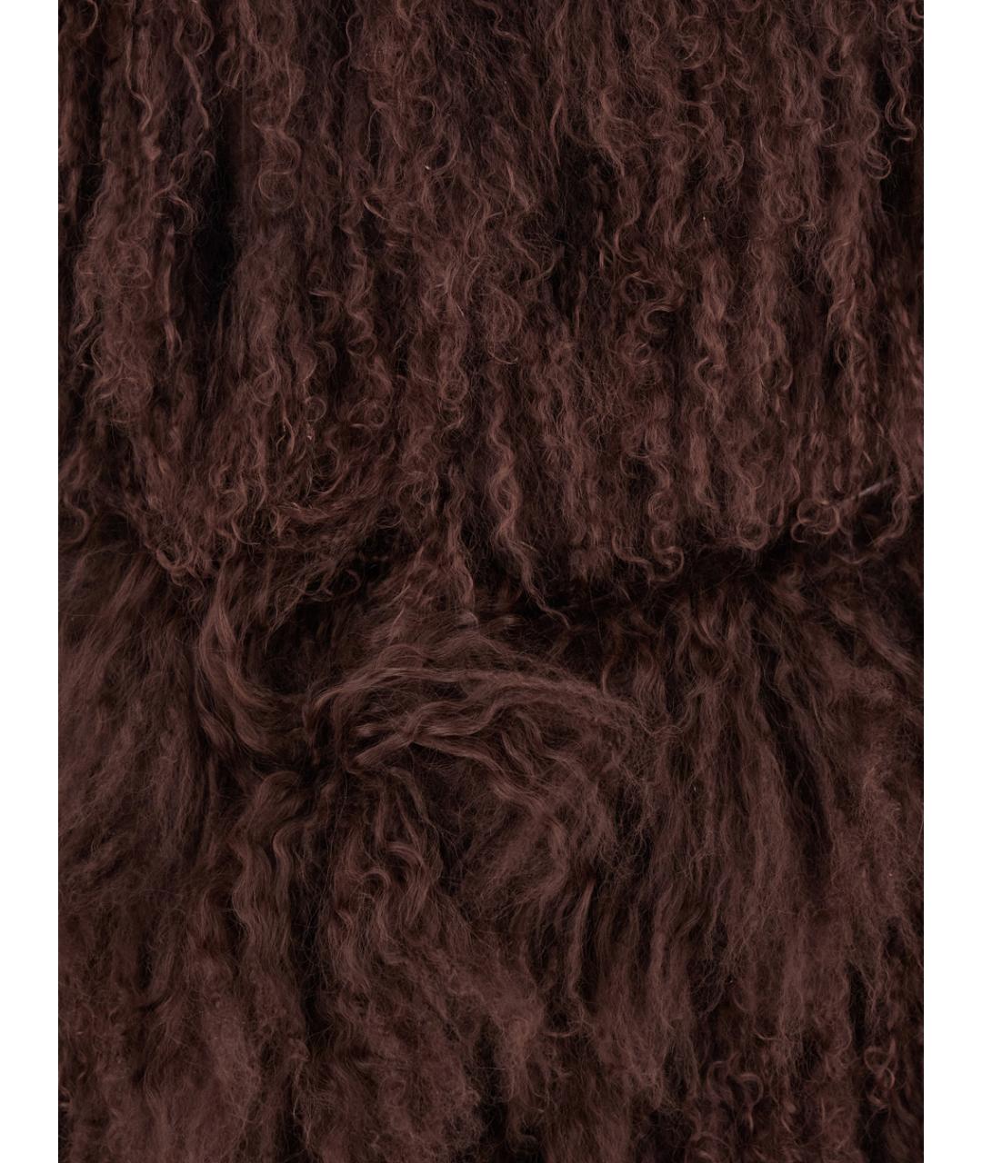 NUMERO OTTO Коричневая меховая шуба, фото 3
