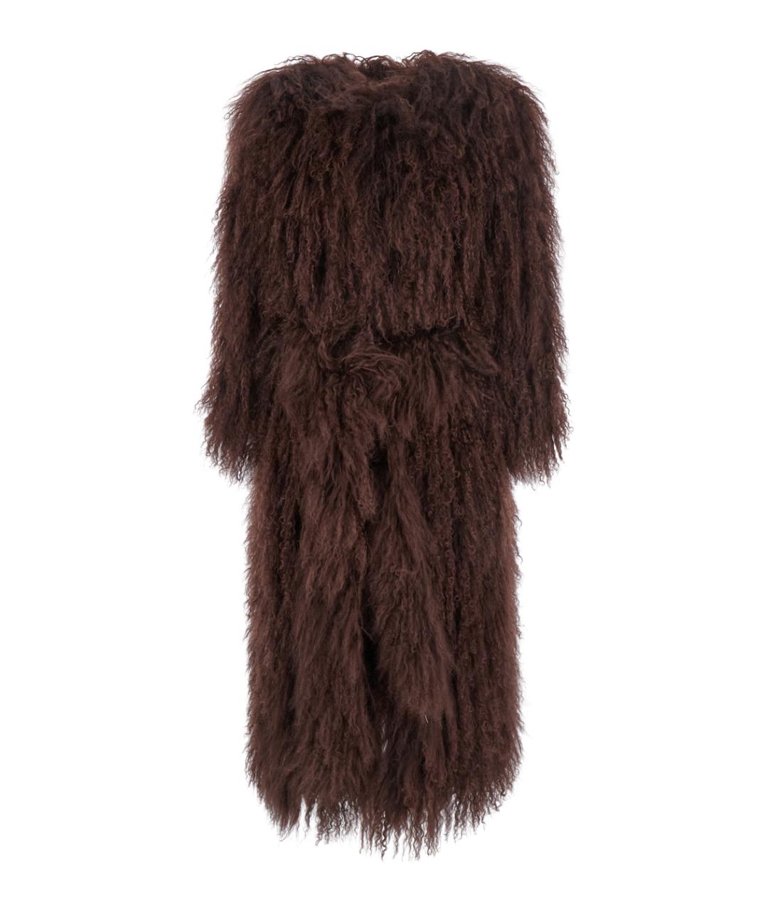 NUMERO OTTO Коричневая меховая шуба, фото 1