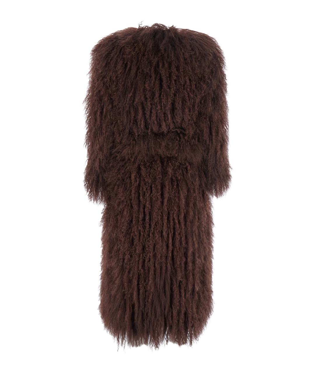 NUMERO OTTO Коричневая меховая шуба, фото 2