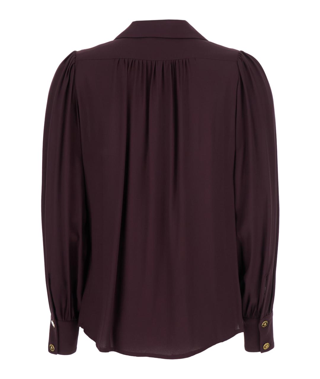 ELISABETTA FRANCHI Бордовая вискозная блузы, фото 2