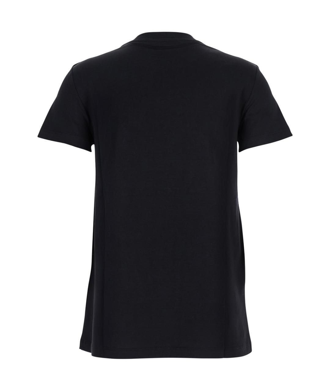MAX MARA Черная хлопковая футболка, фото 2